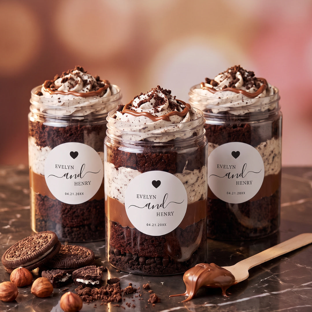 Wedding Favour Cake Jars Dublin | Personalised Seat Number Favours | CakeMeAway