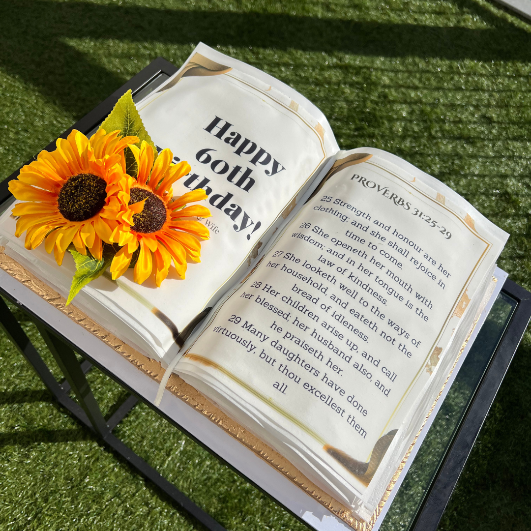 WEDDING CAKE IN FORM OF A BIBLE