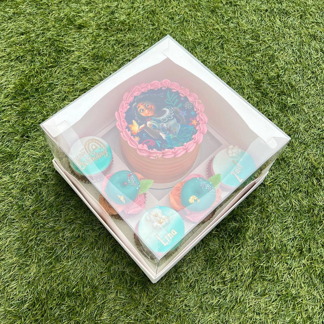 Moana themed 5inch bento cake with 5 cupcakes