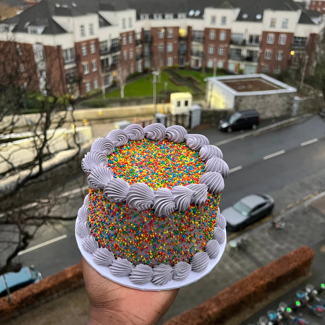 LILAC SPRINKLE CAKE
