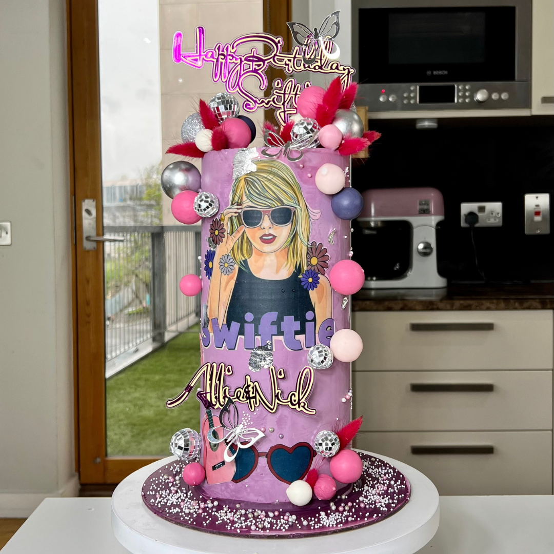 Tall Lilac Taylor swift cake