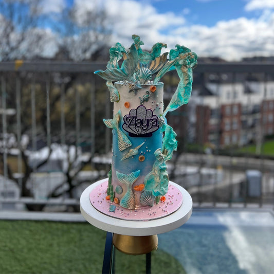 gorgeous blue Custom Mermaid cake