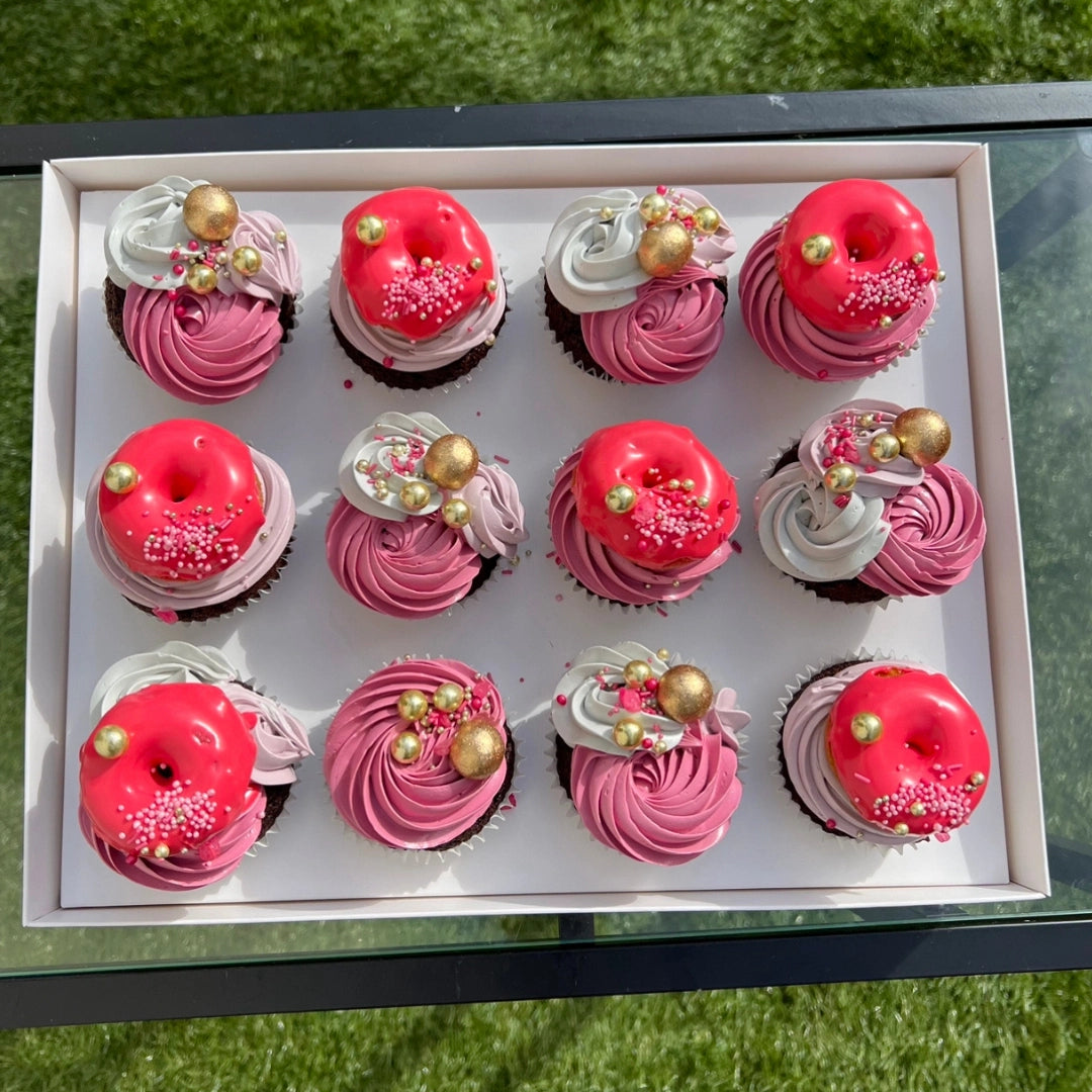 PINK AND IVORY CUPCAKES