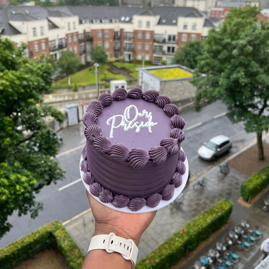 Cute purple buttercream cake