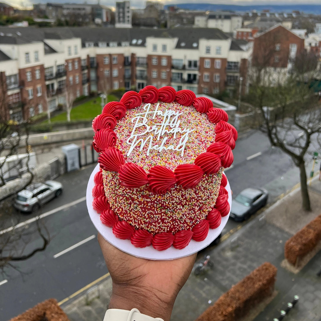 RED SPRINKLE CAKE