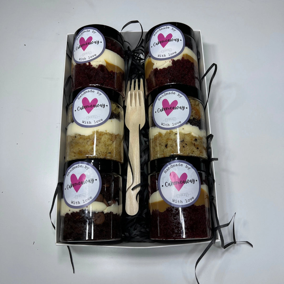 6 cakes in a jar