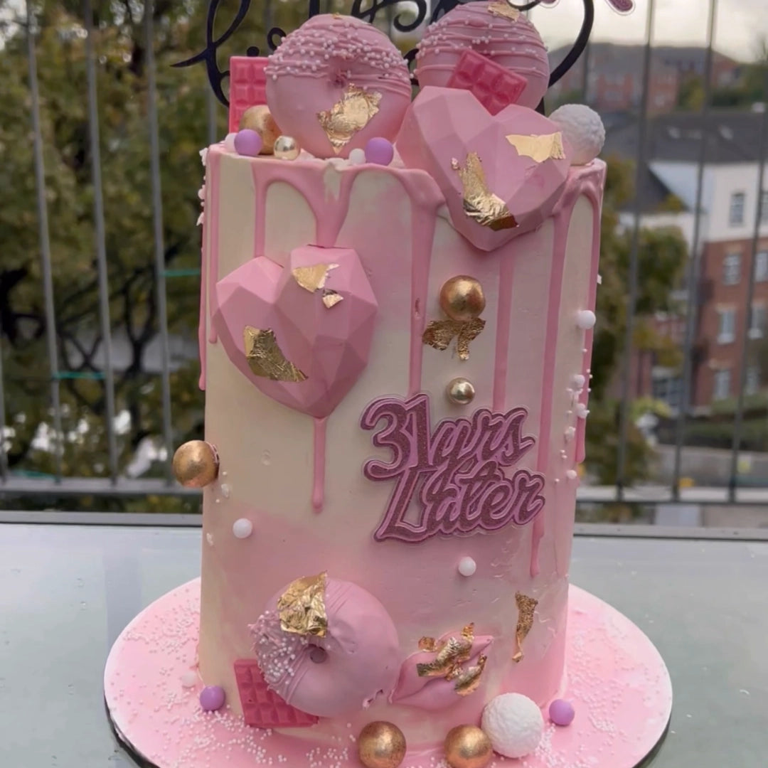 cute pink cake