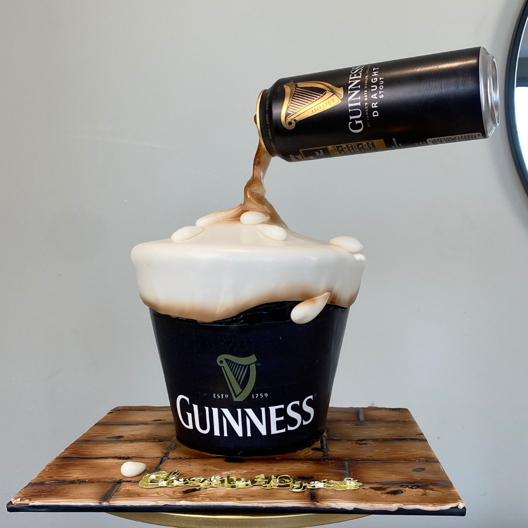 guinness floating can cake
