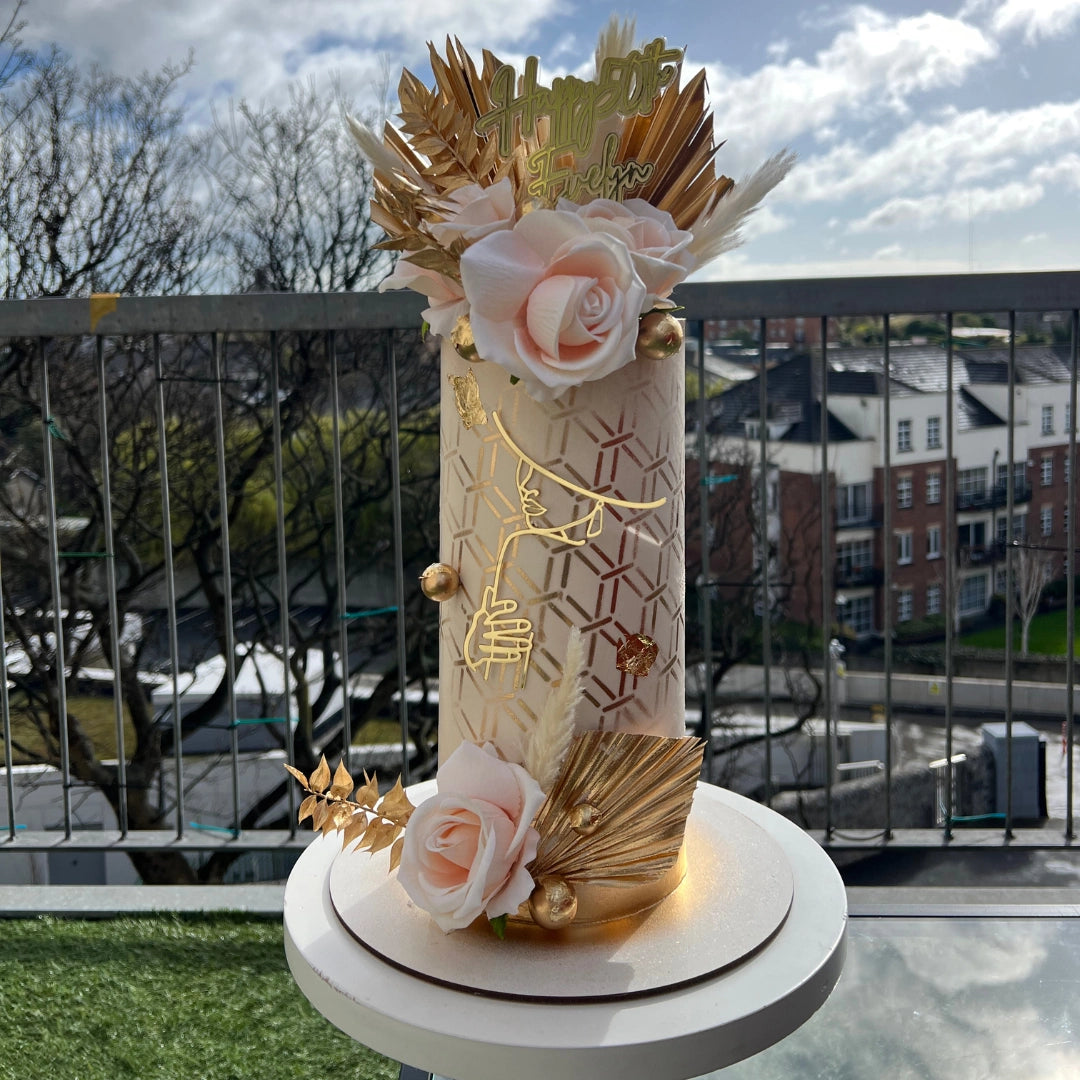 tall elegant cake for a lady