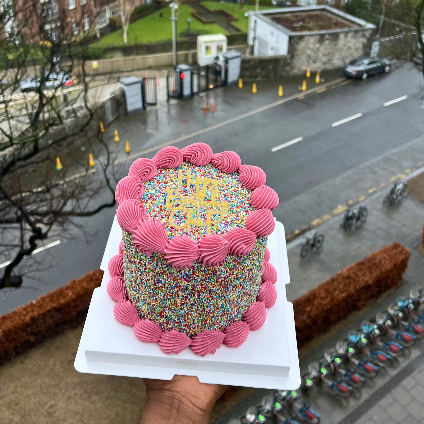 CUSTOM MINI BUTTERCREAM CAKE WITH SPRINKLES