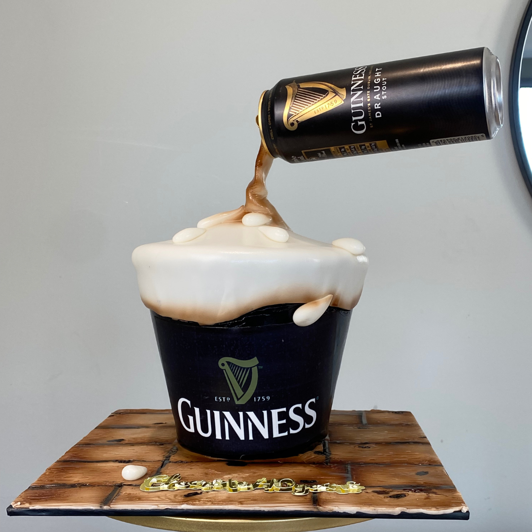 THE FLOATING GUINNESS BOTTLE CAKE