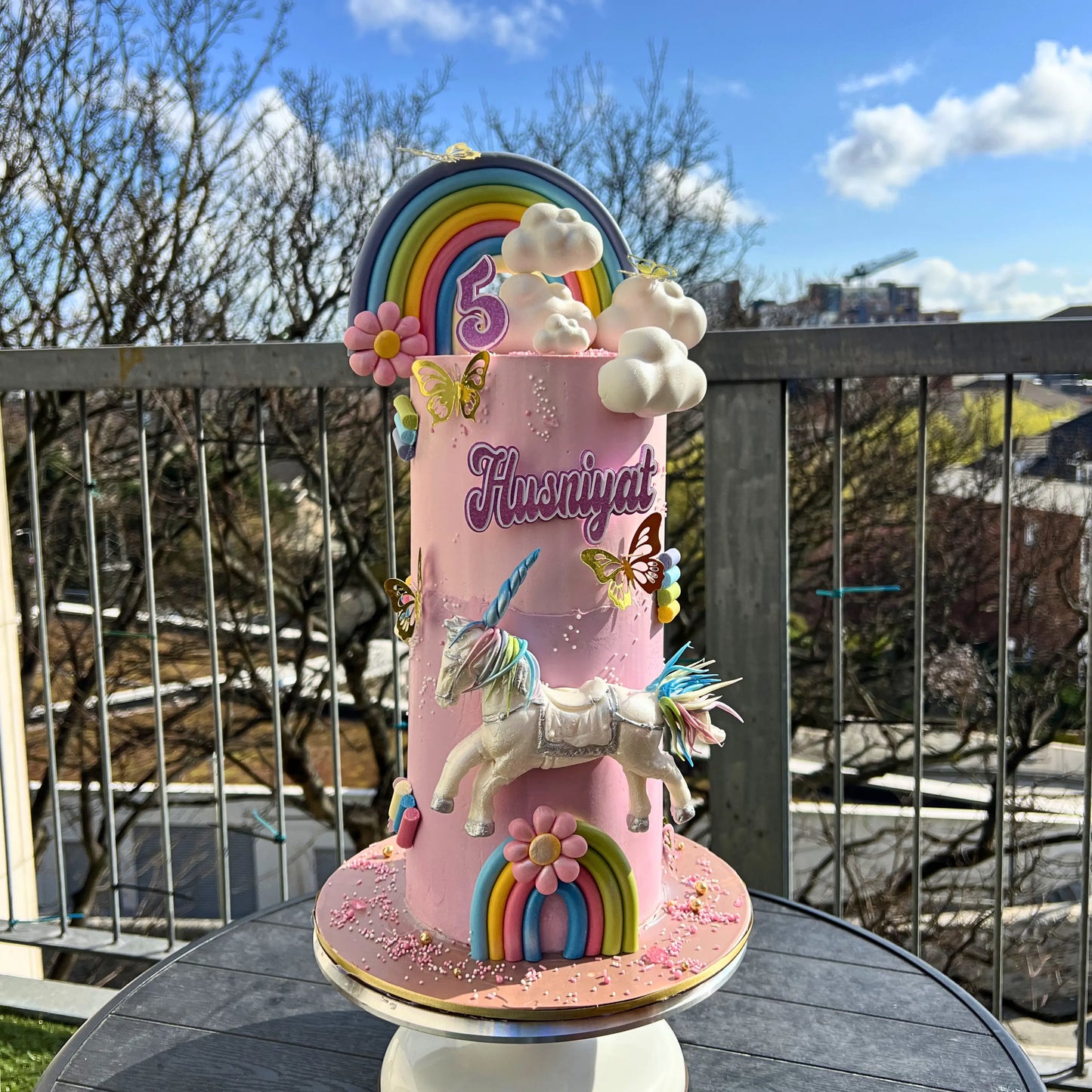 Rainbow Themed children Birthday Cake Dublin