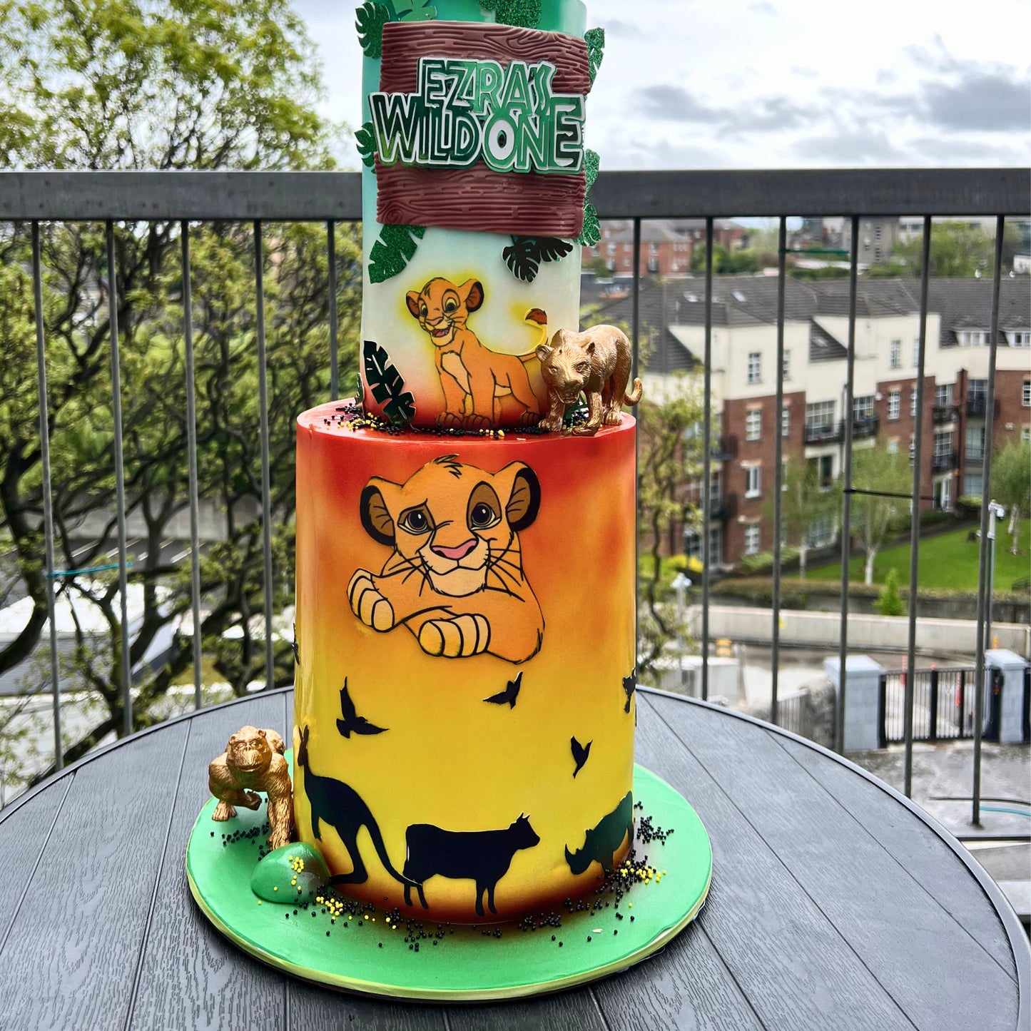 Custom Lion & Jungle Birthday Cake Dublin | Safari Kids Cake | CakeMeAway