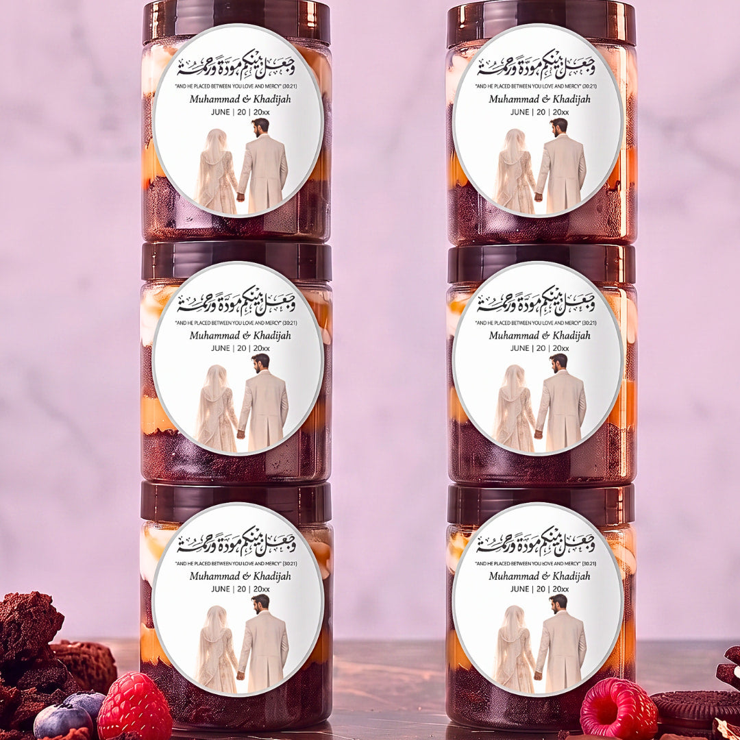 Wedding Favour Cake Jars Dublin | Personalised Seat Number Favours | CakeMeAway