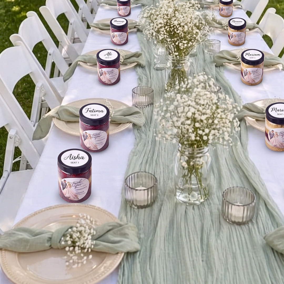 Wedding Favour Cake Jars Dublin | Personalised Seat Number Favours | CakeMeAway
