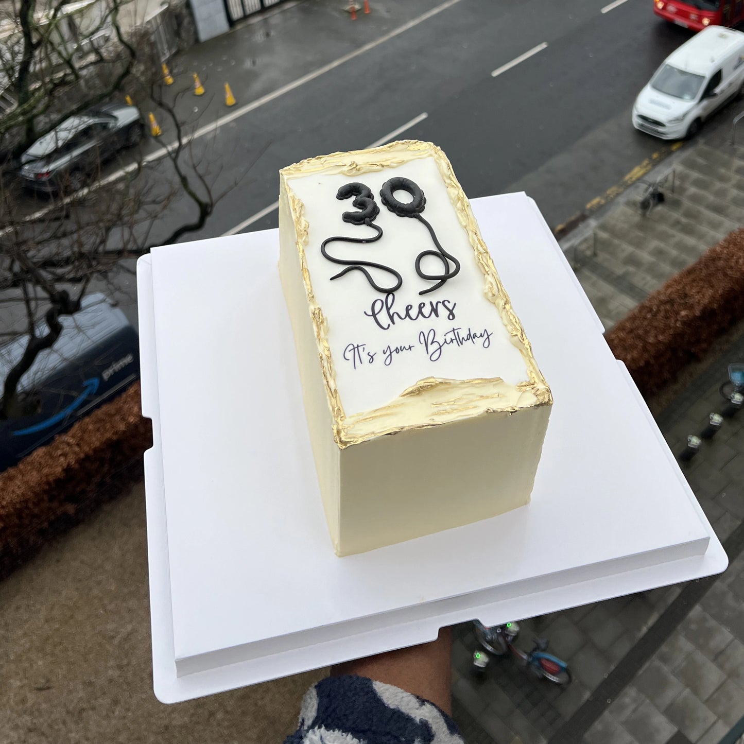 TRENDY CUSTOM RECTANGLE BUTTERCREAM CELEBRATION CAKE