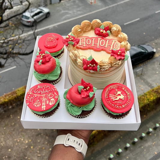 CHRISTMAS THEMED CAKE CUPCAKE SET