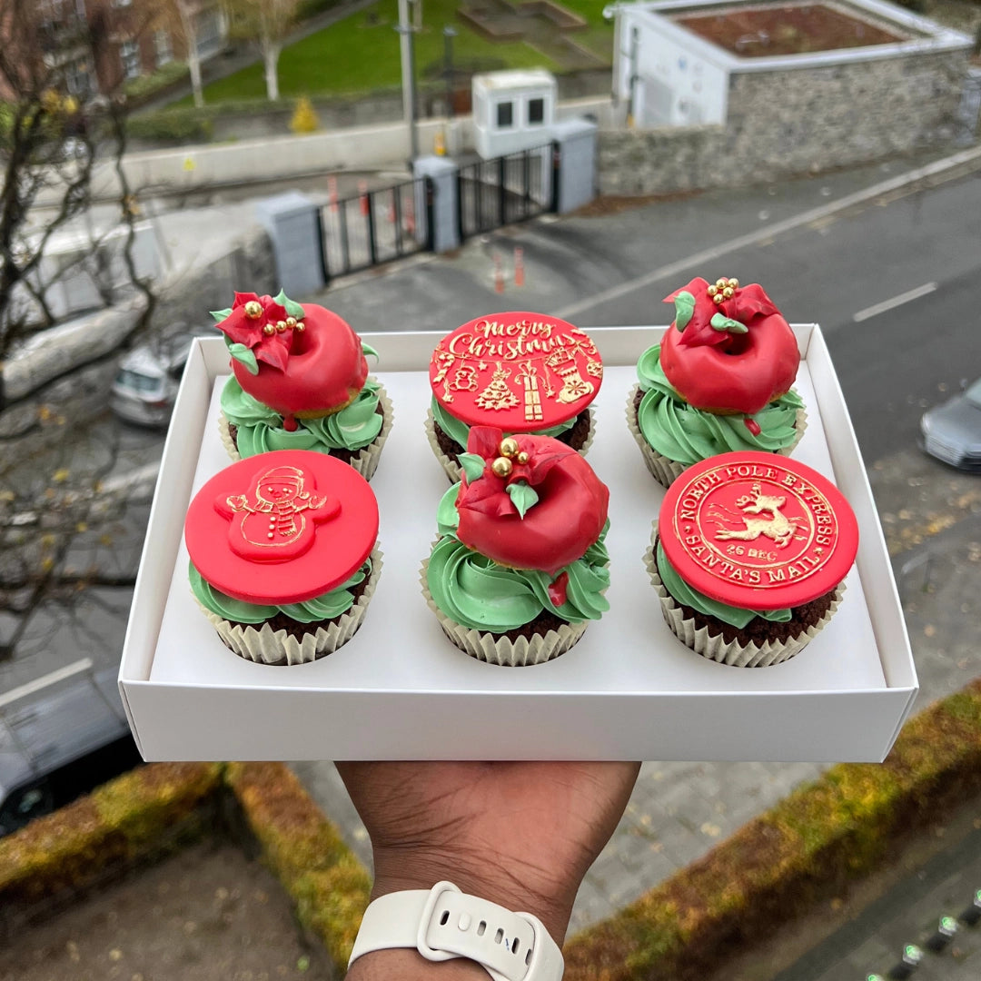 XMAS THEMED CUPCAKES (BOX OF 6)