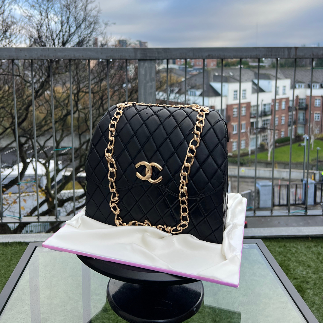 black channel bag cake