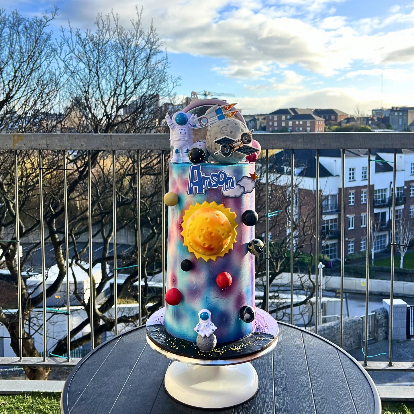 luxury space themed cake