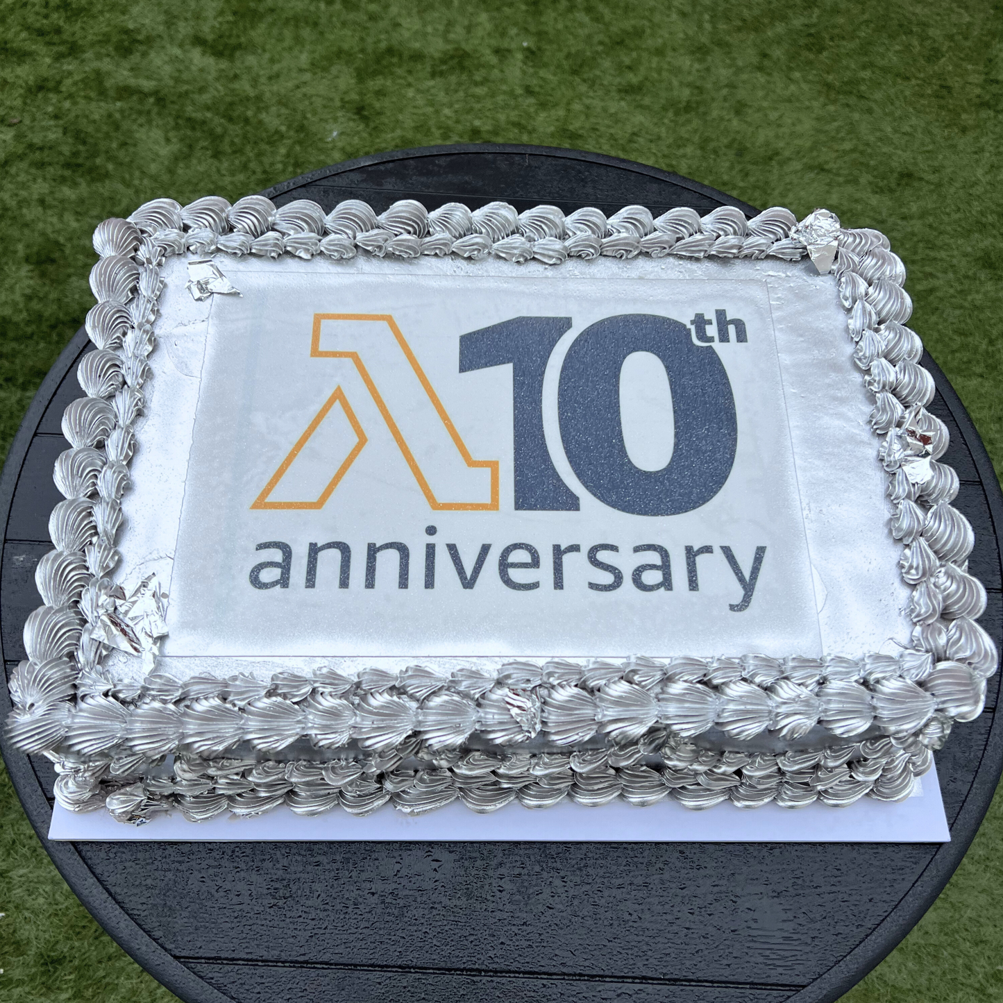 silver anniversary coperate sheet cake